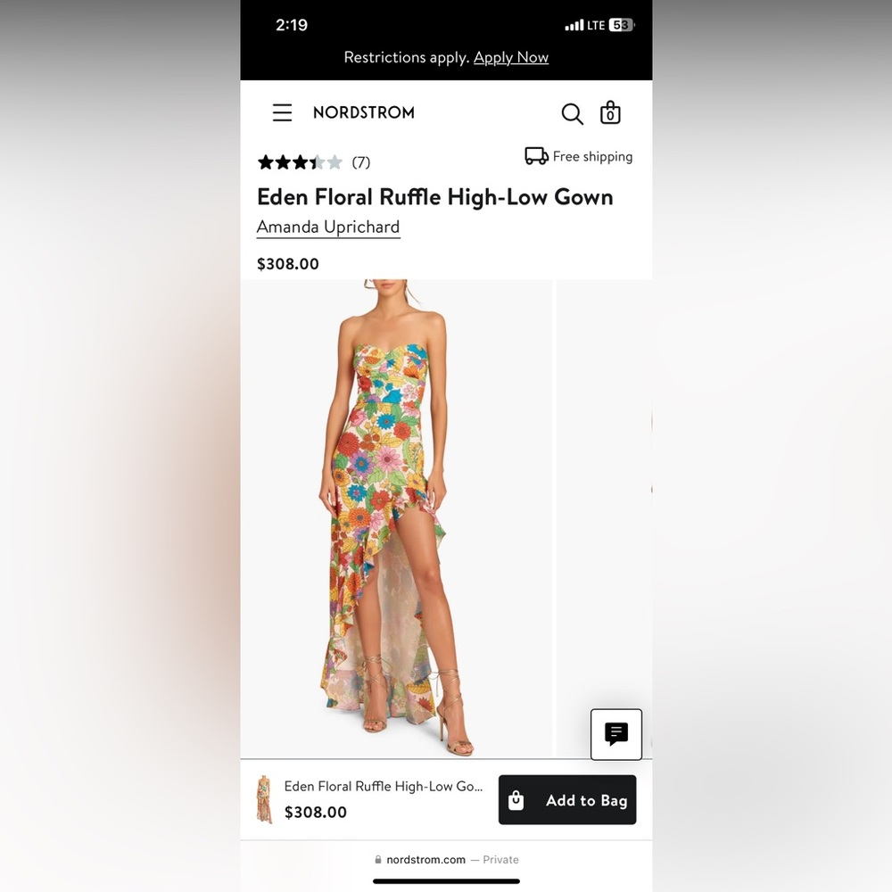 Amanda UpRichard Eden Floral Gown